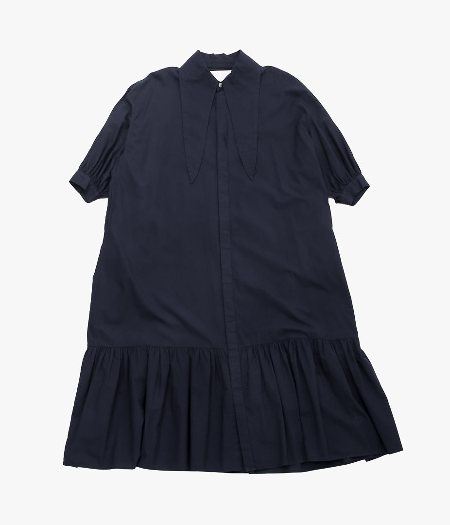 NOMAT ''TIE LONG DRESS (OPEN BLACK)'' (NAVY)