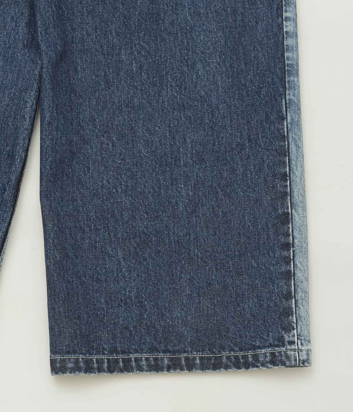 NOMAT "TWO-TONE DENIM WIDE PT" (SAX BLUE)