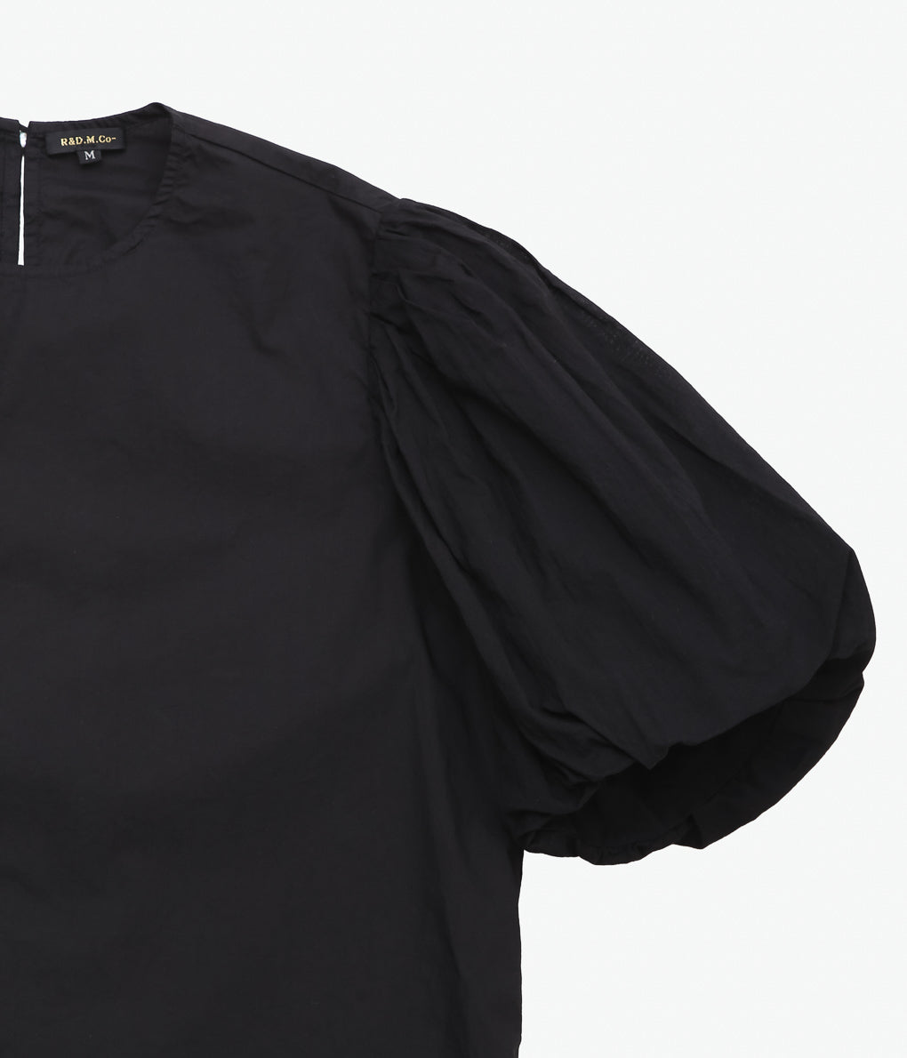 OLDMAN'S TAILOR ''G.D LAWN BALLOON SLEEVE BLOUSE'' (BLACK)