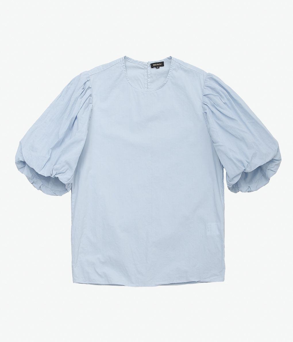 OLDMAN'S TAILOR ''G.D LAWN BALLOON SLEEVE BLOUSE'' (SAX)