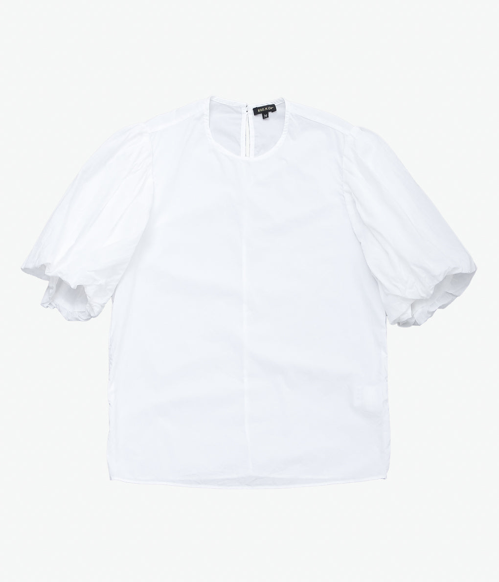 OLDMAN'S TAILOR ''G.D LAWN BALLOON SLEEVE BLOUSE'' (WHITE)