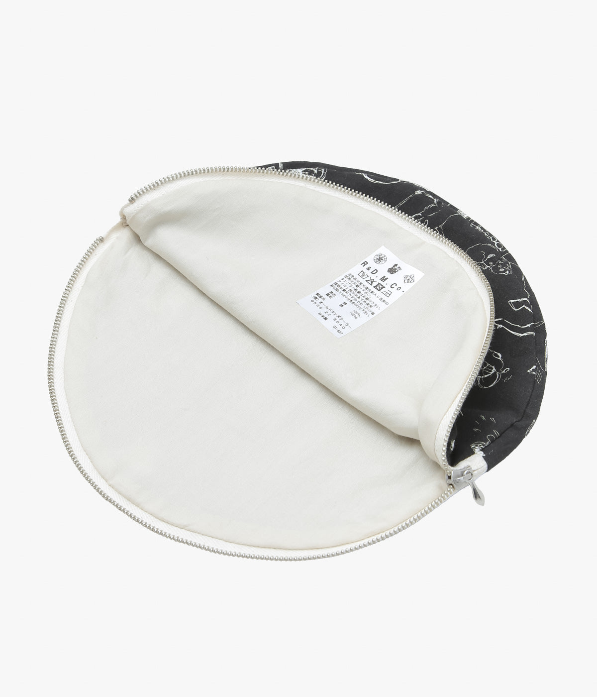 OLDMAN'S TAILOR ''GRAFFITI CIRCLE POUCH (L)'' (BLACK)