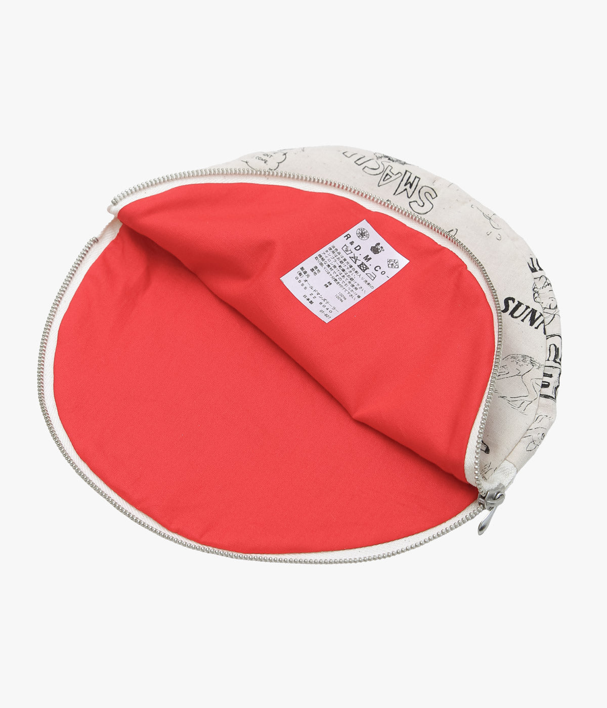 OLDMAN'S TAILOR ''GRAFFITI CIRCLE POUCH (L)'' (NATURAL)
