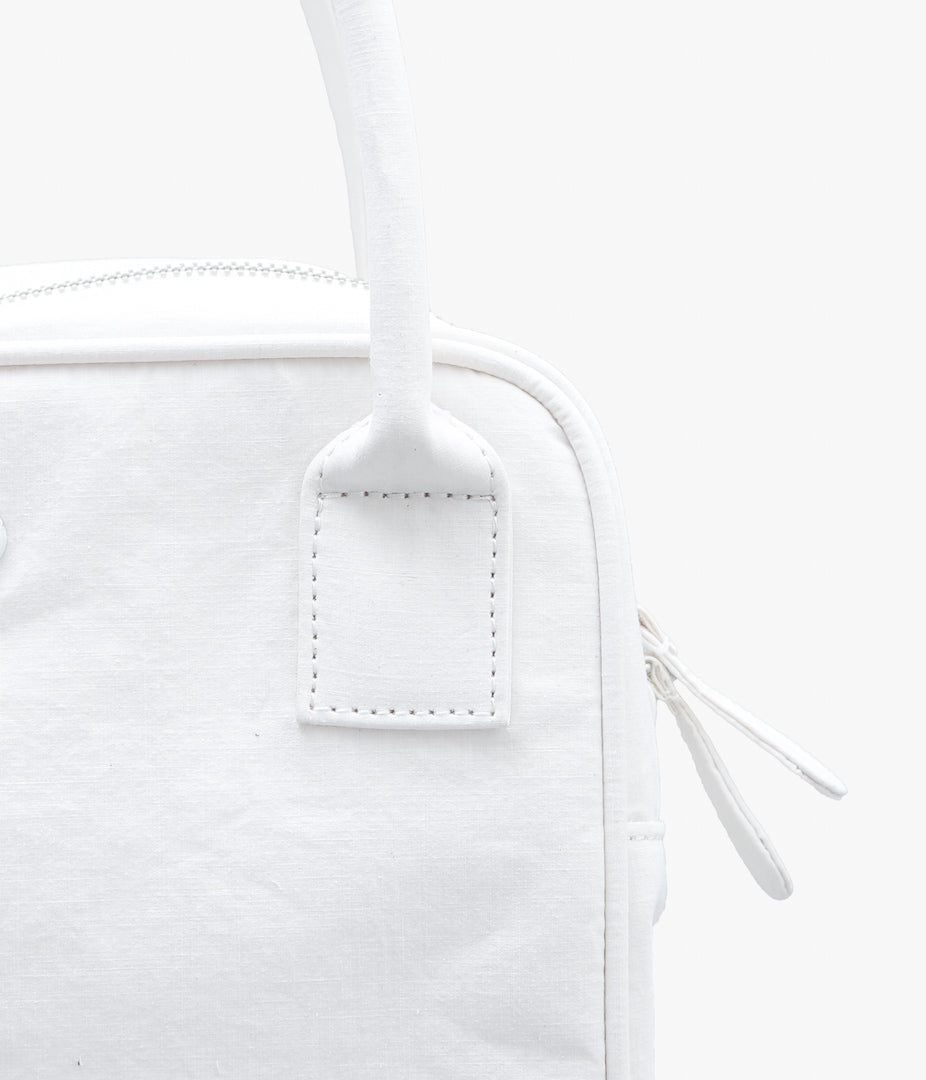 OLDMAN'S TAILOR ''HIGH COUNT COTTON BOSTON BAG'' (WHITE)