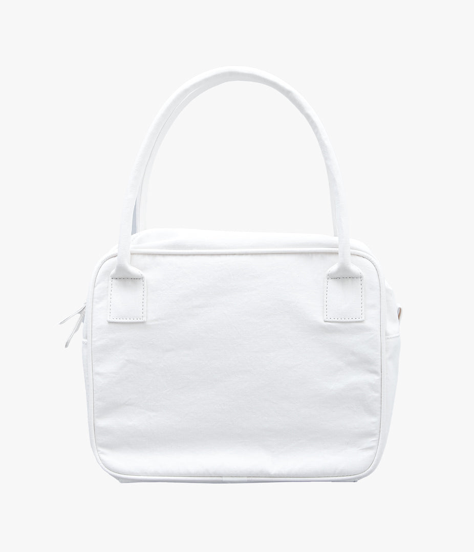 OLDMAN'S TAILOR ''HIGH COUNT COTTON BOSTON BAG'' (WHITE)