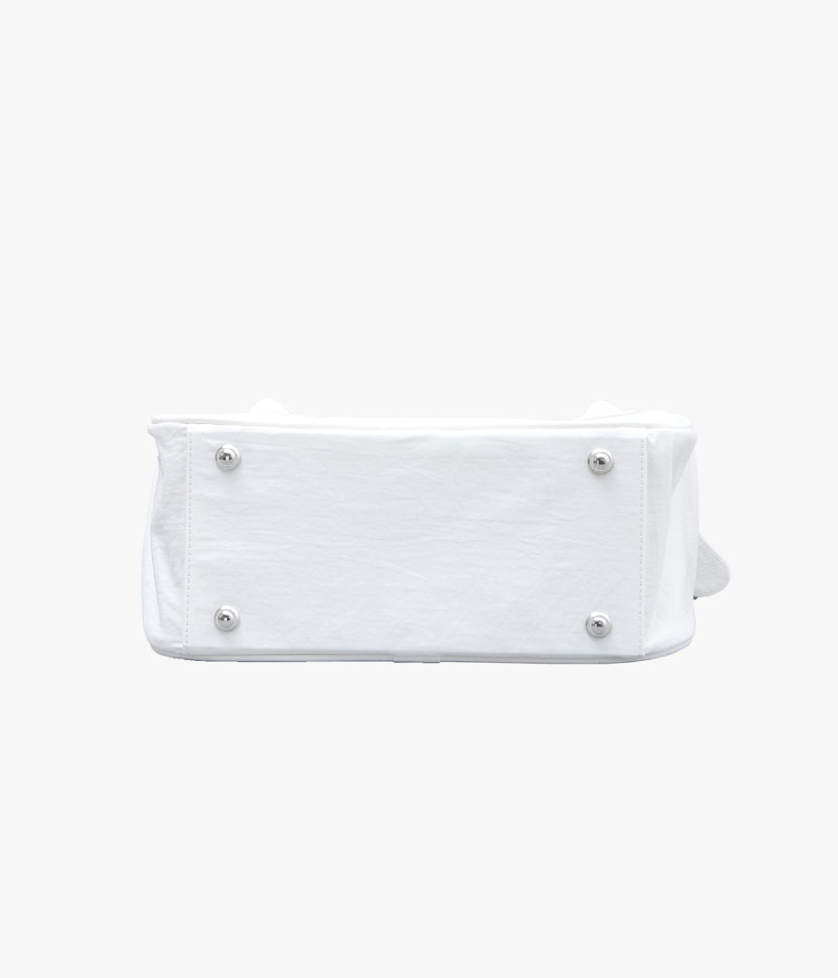 OLDMAN'S TAILOR ''HIGH COUNT COTTON BOSTON BAG'' (WHITE)