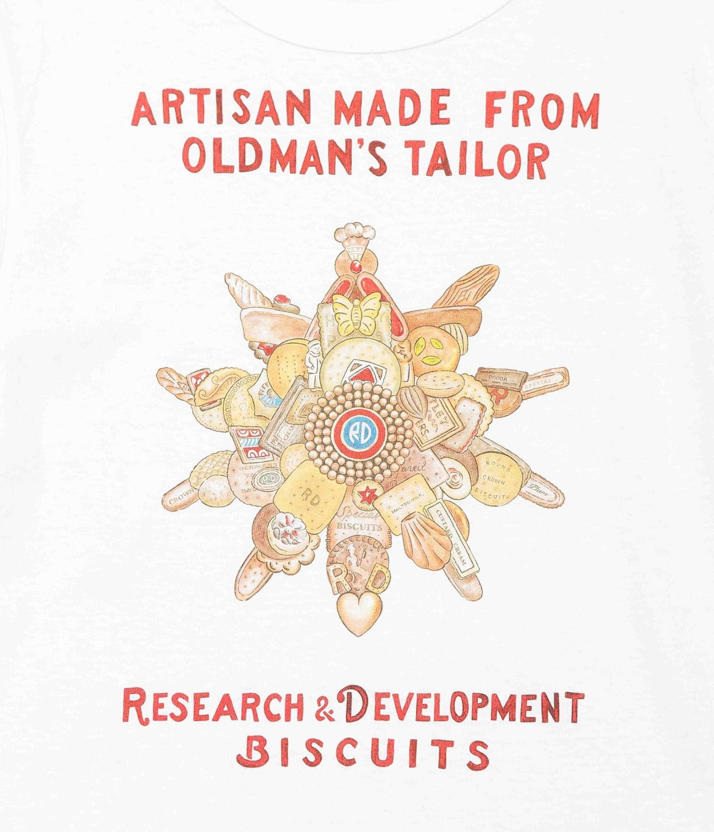 OLDMAN'S TAILOR ''MEN'S BISCUIT T SHIRT'' (WHITE)