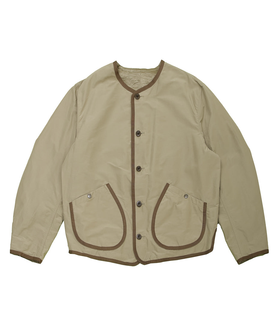 OLDMAN'S TAILOR ''NO COLLAR R-L BLOUSON'' (BEIGE)