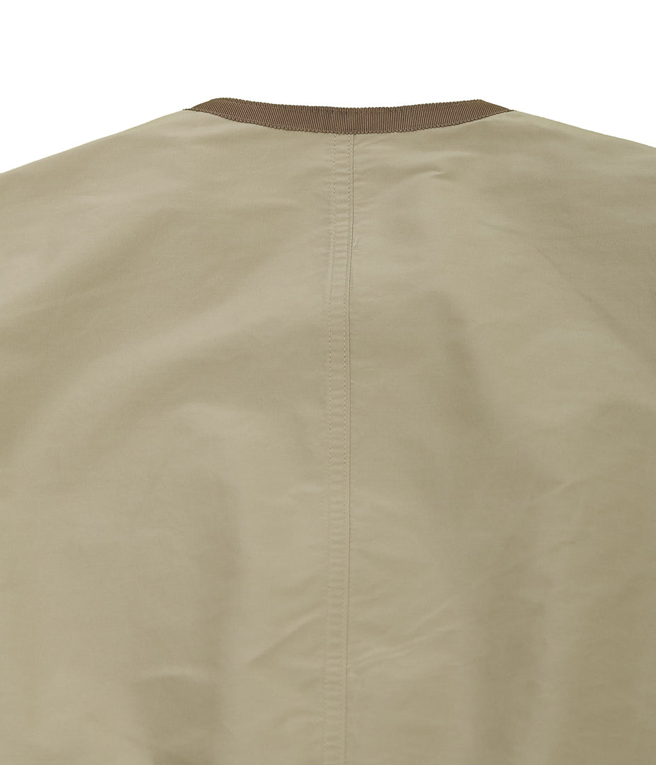 OLDMAN'S TAILOR ''NO COLLAR R-L BLOUSON'' (BEIGE)