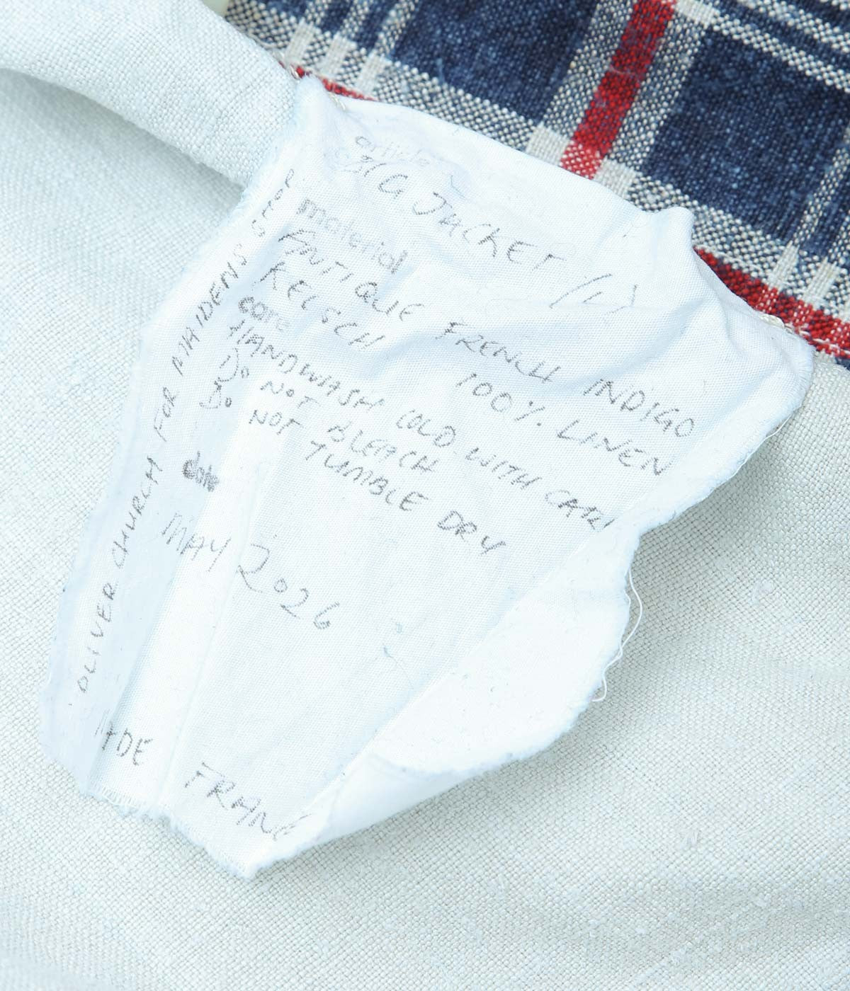OLIVER CHURCH ''BIG JACKET|ANTIQUE KELSCH'' (INDIGO/RED CHECK)