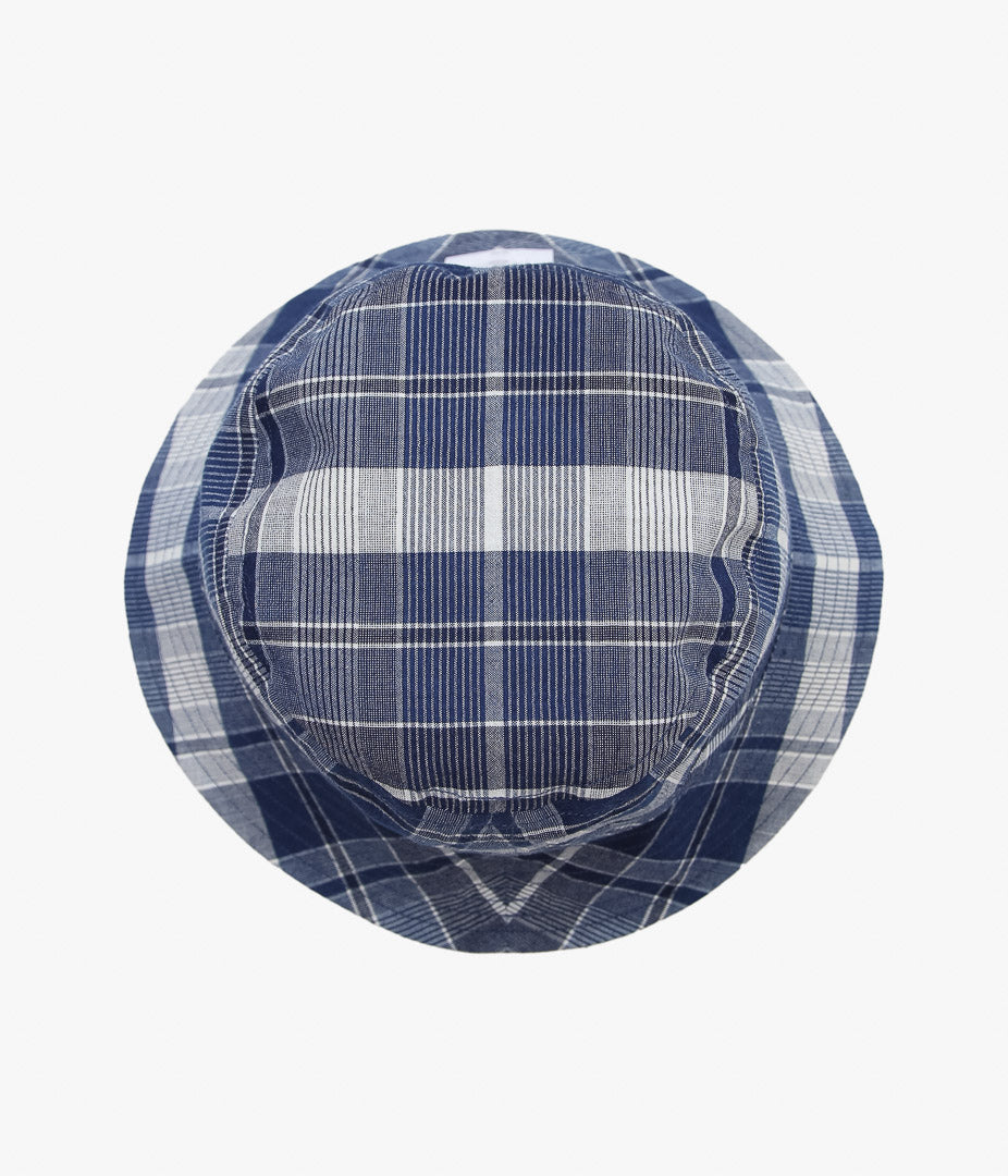 ORIGINAL MADRAS TRADING COMPANY ''REVERSIBLE BUCKET HAT'' (BLUE/OLIVE)