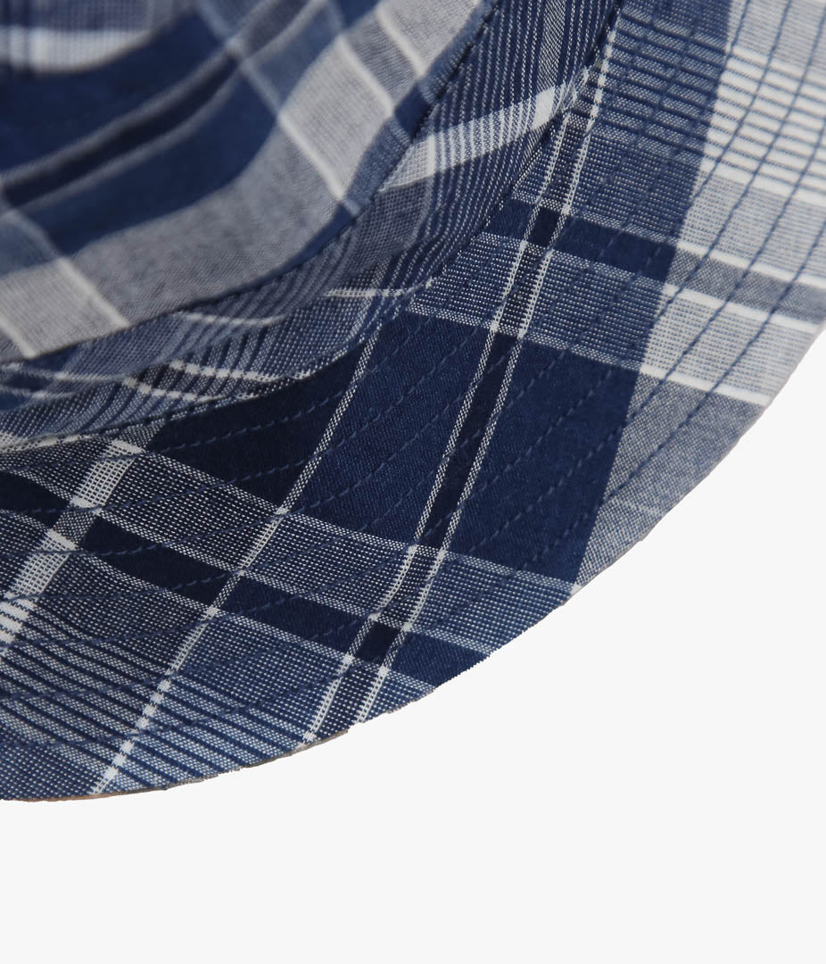 ORIGINAL MADRAS TRADING COMPANY ''REVERSIBLE BUCKET HAT'' (BLUE/OLIVE)