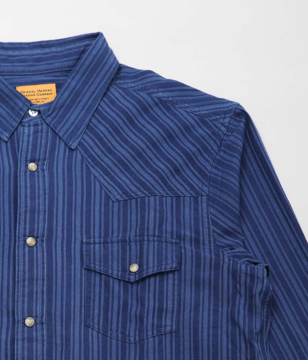 【SAMPLE SALE】ORIGINAL MADRAS TRADING COMPANY ''WS COLLAR SHIRTS ND'' (BLUE)