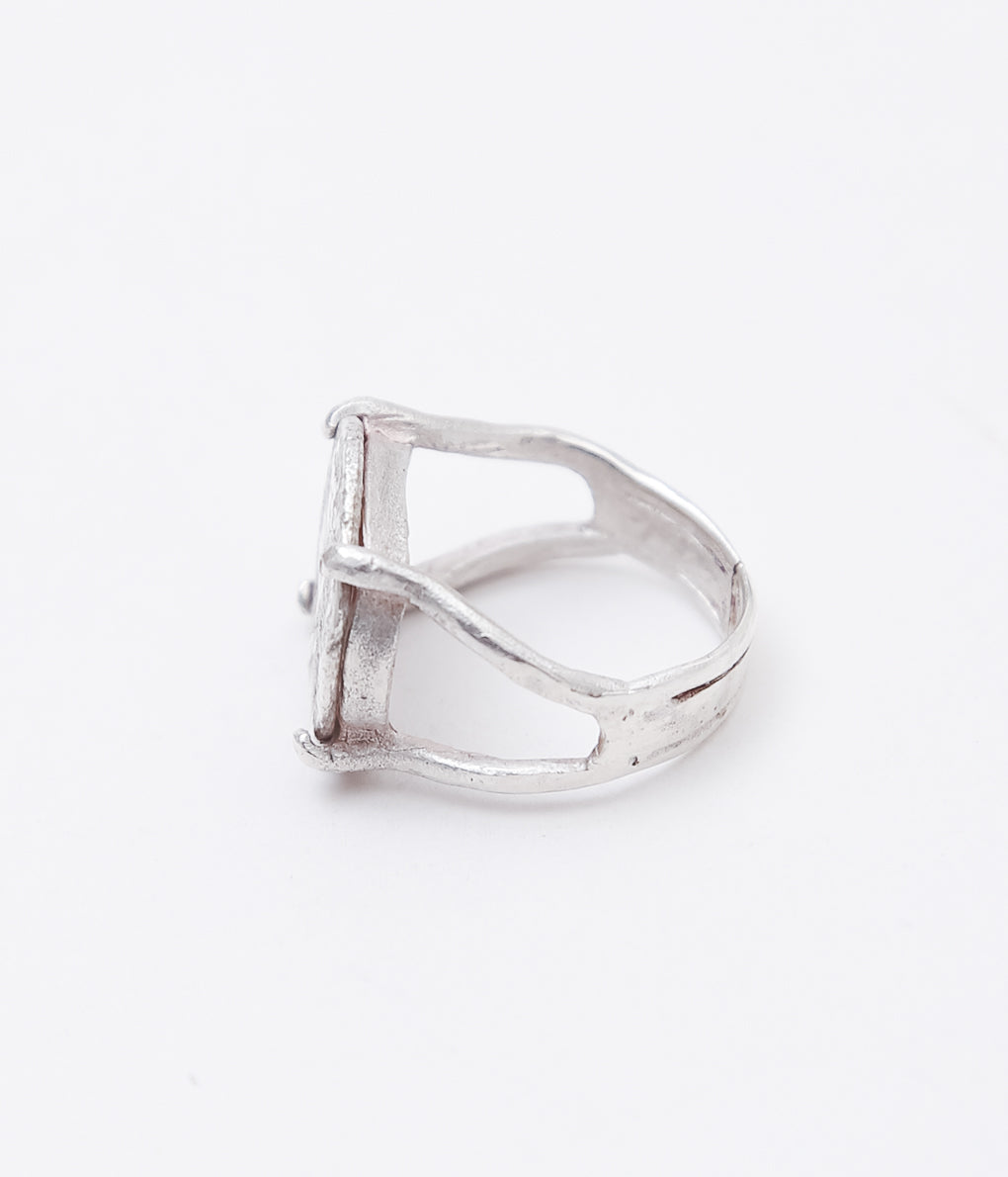ORNAMENT & CRIME ''COIN STAMP RING''(STERLING SILVER)