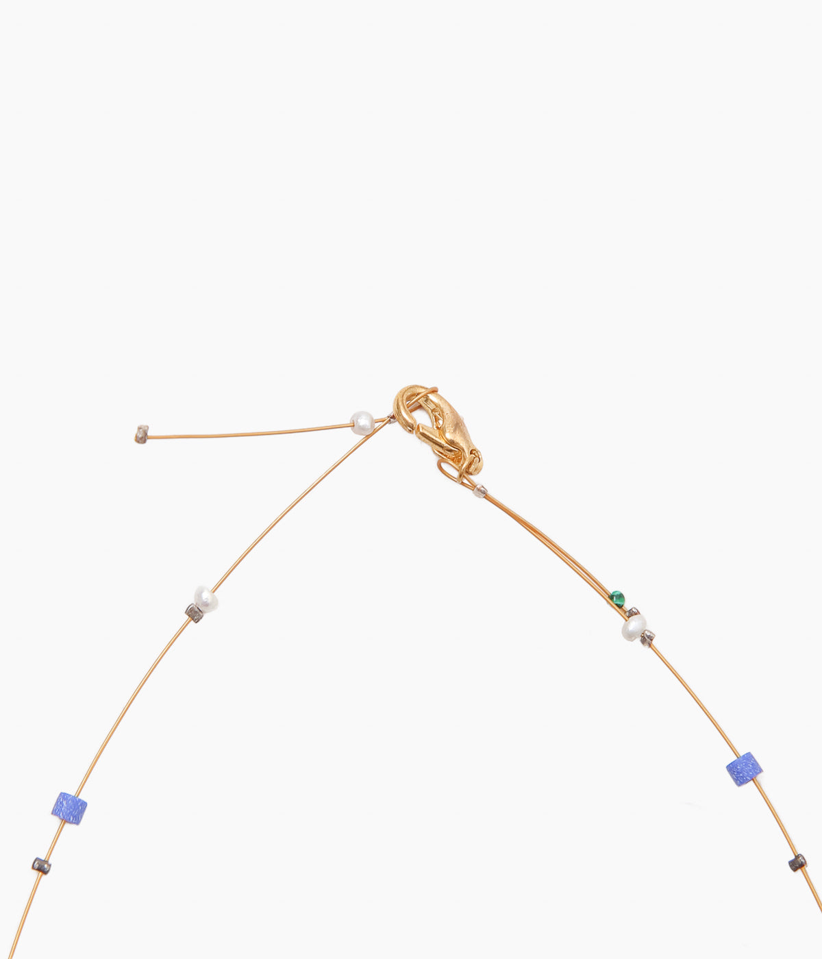 ORNAMENT&CRIME ''CRYSTAL BEADS CHOKER'' (CRYSTAL/SILVER/STONE)