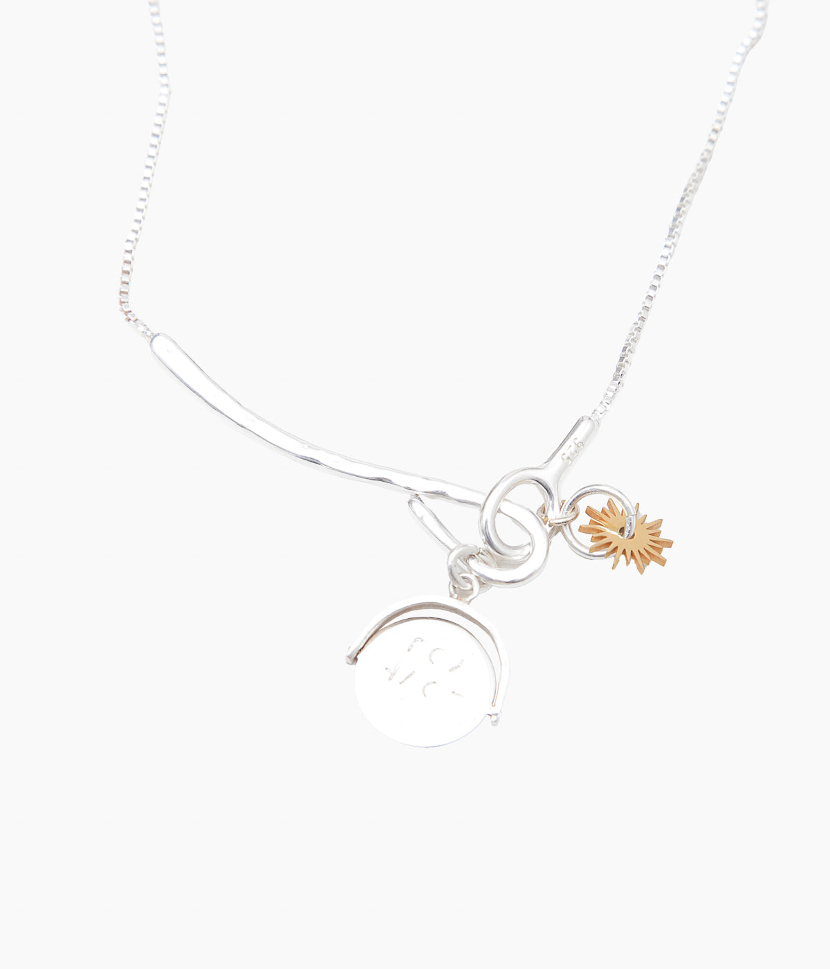 ORNAMENT&CRIME ''I LOVE YOU /STAR CHARM NECKLACE'' (SILVER/GOLD PLATED)
