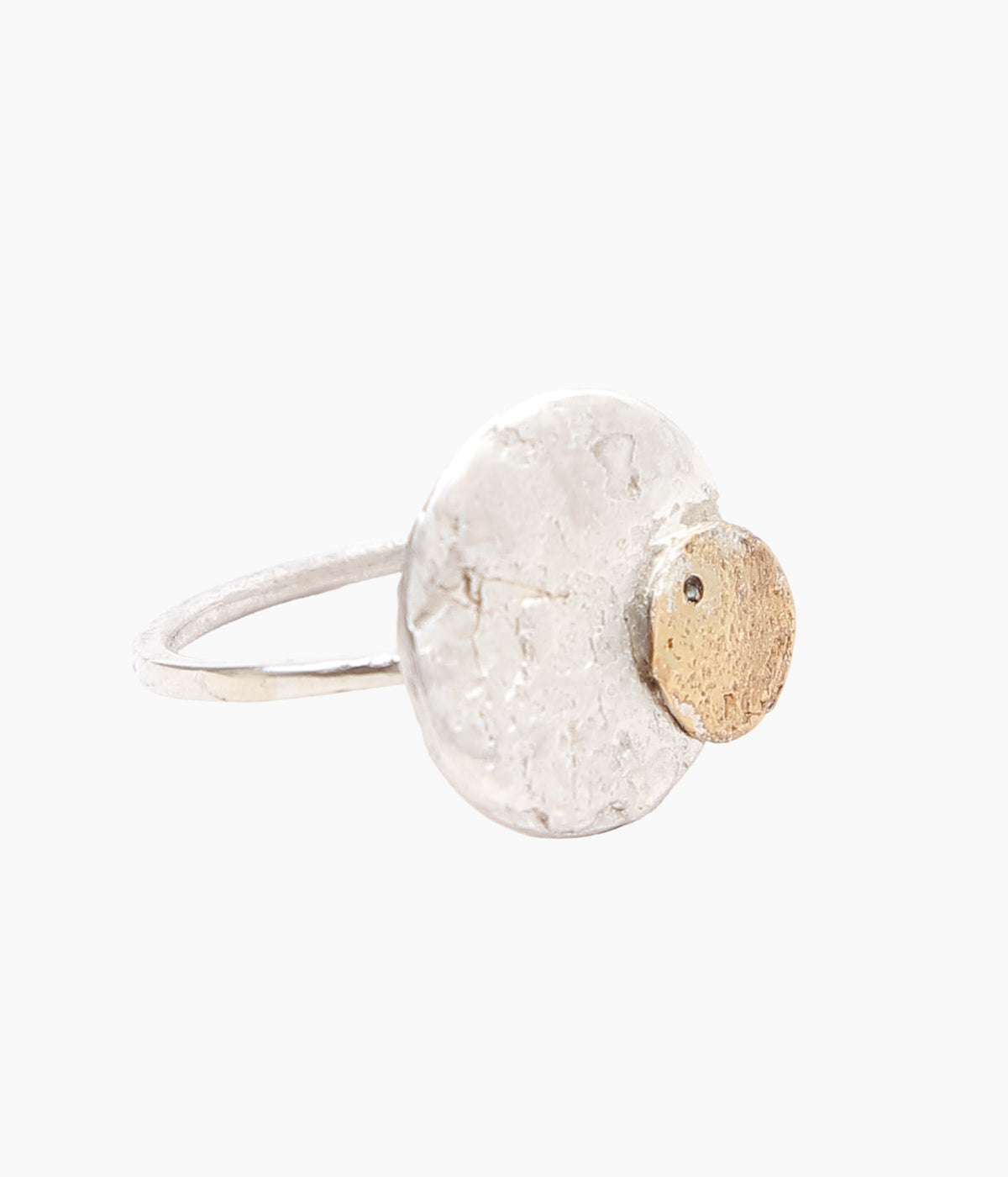 ORNAMENT&CRIME ''MOON AND SUN RING'' (STARLING SILVER/BRASS)
