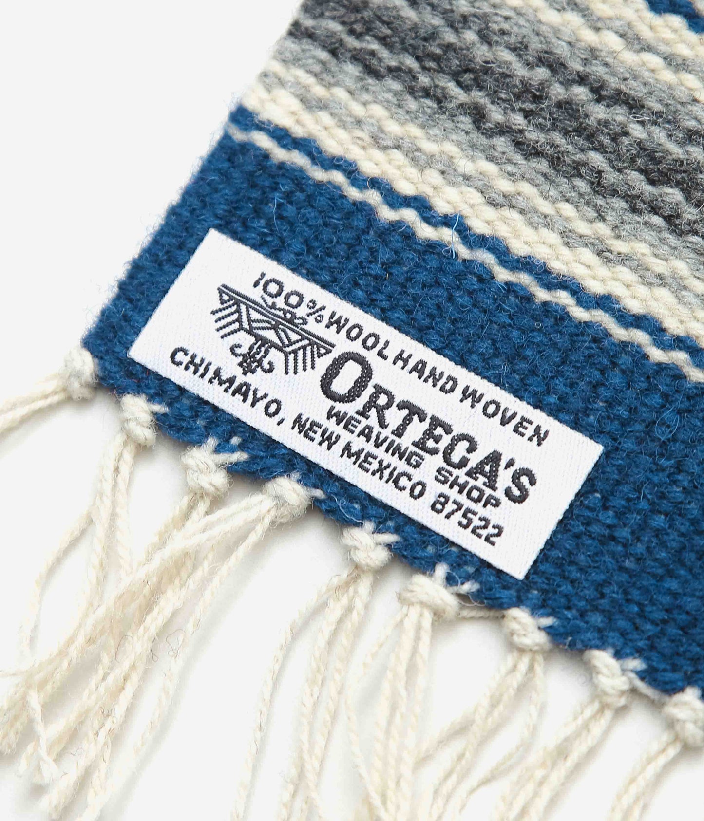 ORTEGA'S ''CHIMAYO RUG SQUARE 26×24cm'' (BLUE×GREY)