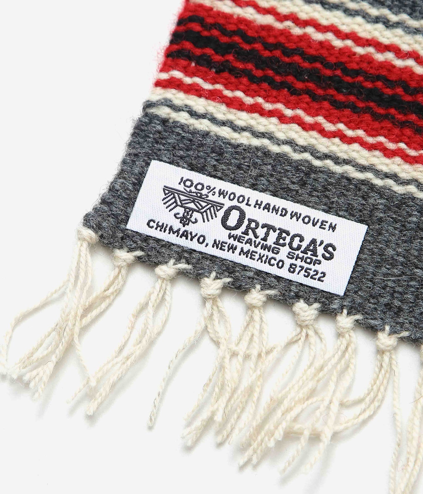 ORTEGA'S ''CHIMAYO RUG SQUARE 26×24cm'' (C.GREY×RED)