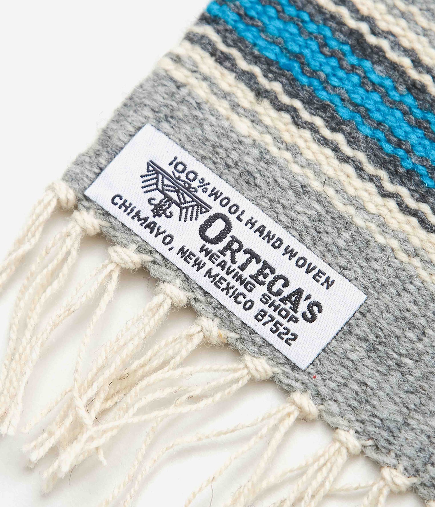 ORTEGA'S ''CHIMAYO RUG SQUARE 26×24cm''(GREY×BLUE)