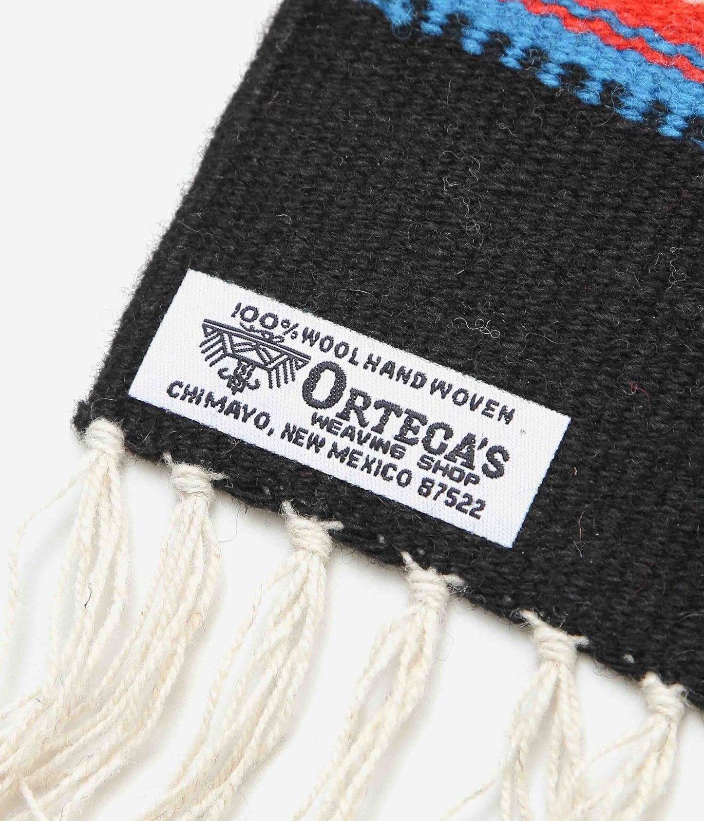ORTEGA'S ''CHIMAYO RUG SQUARE 40×38cm'' (BLACK×BLUE×RED)