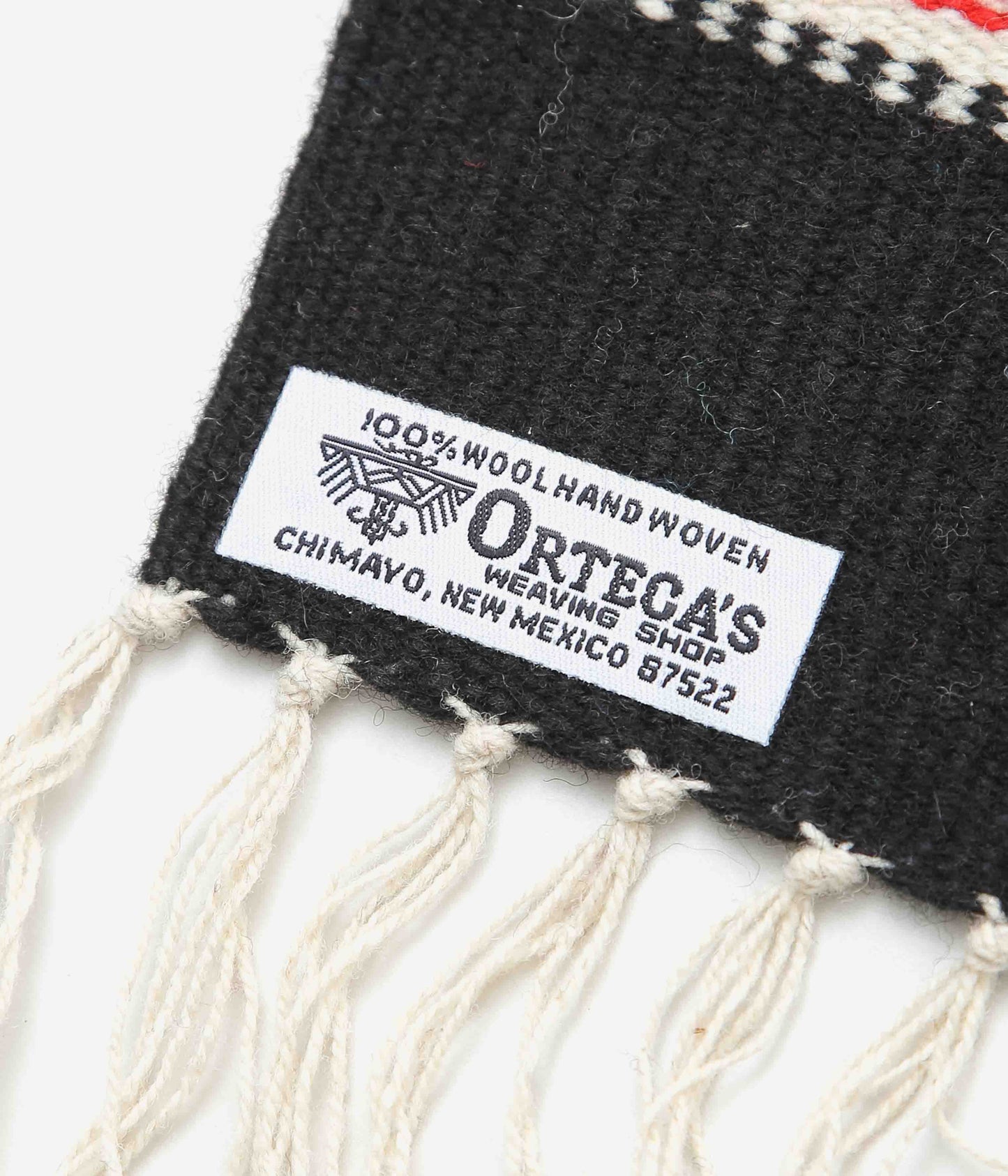 ORTEGA'S ''CHIMAYO RUG SQUARE 40×38cm'' (BLACK×RED×NATURAL)