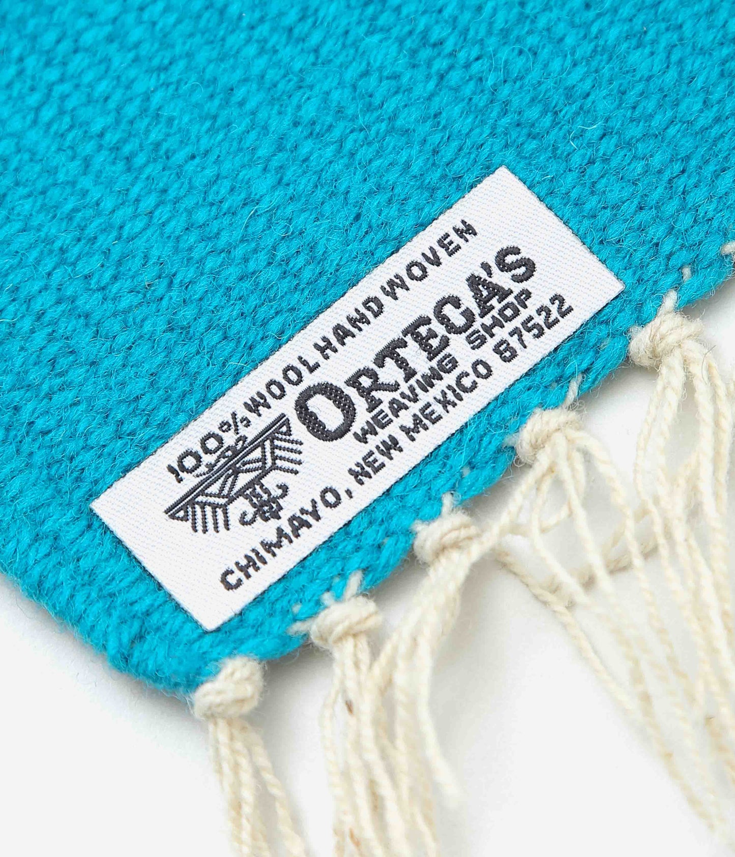 ORTEGA'S ''CHIMAYO RUG SQUARE 78×80cm'' (TURQUOISE)