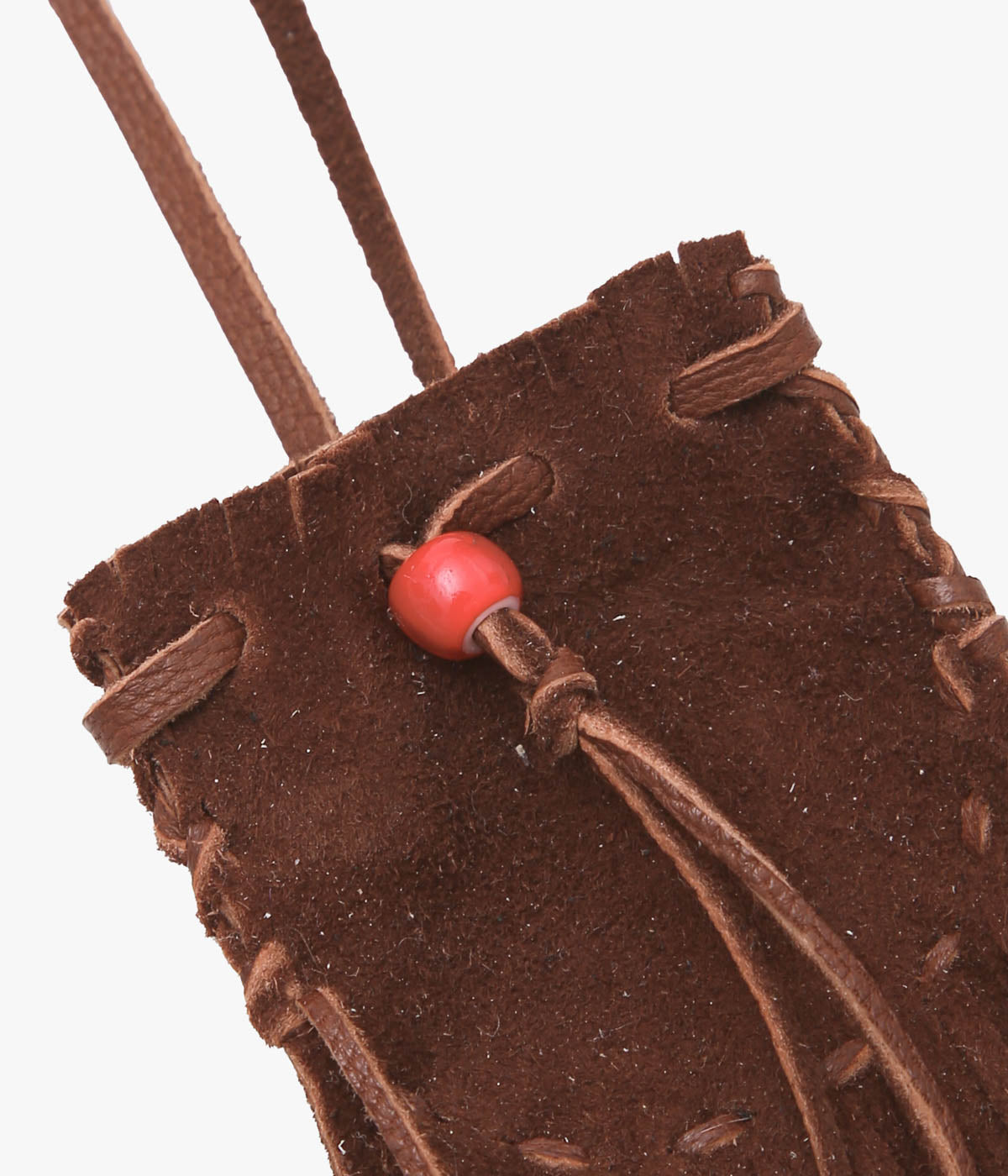 PAM DIETRICH "AMULET POUCH DEERSKIN" (TOBACCO SUEDE)