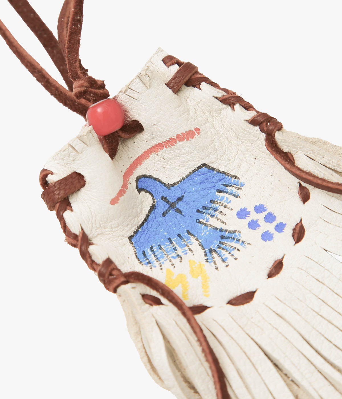 PAM DIETRICH ''AMULET POUCH THUNDERBIRD PAINT'' (CREAM)
