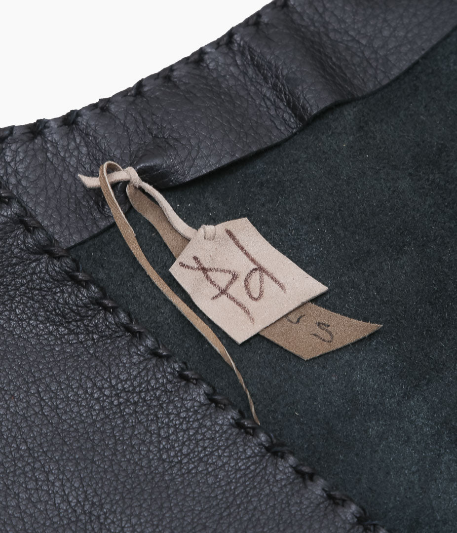 PAM DIETRICH ''DEERSKIN OPEN SIDES VEST'' (NZ BALACK)