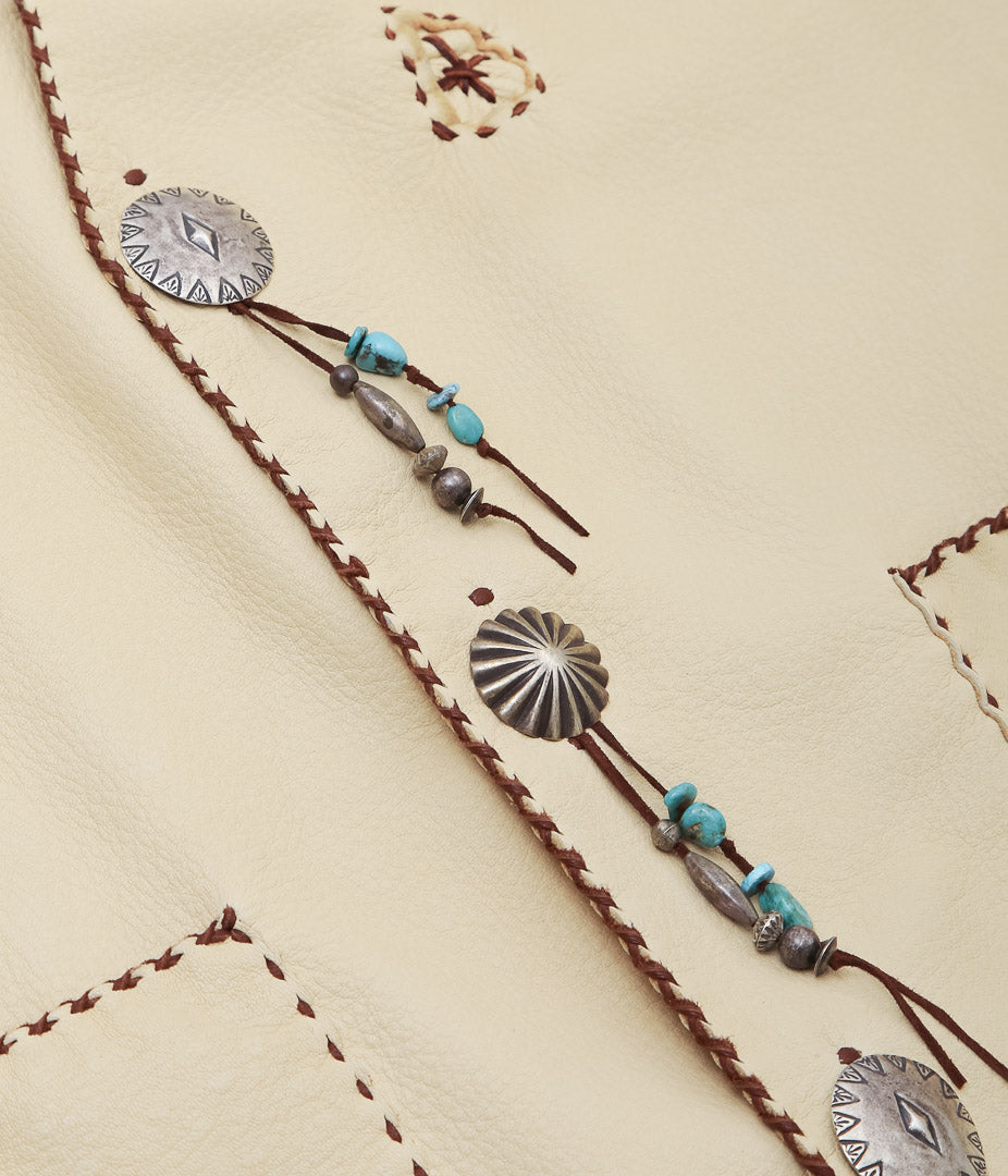 PAM DIETRICH ''DEERSKIN VEST'' (PALOMINO GRAIN / TOBACCOLACE)