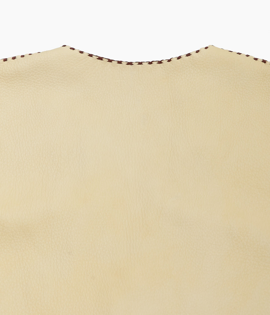 PAM DIETRICH ''DEERSKIN VEST'' (PALOMINO GRAIN / TOBACCOLACE)