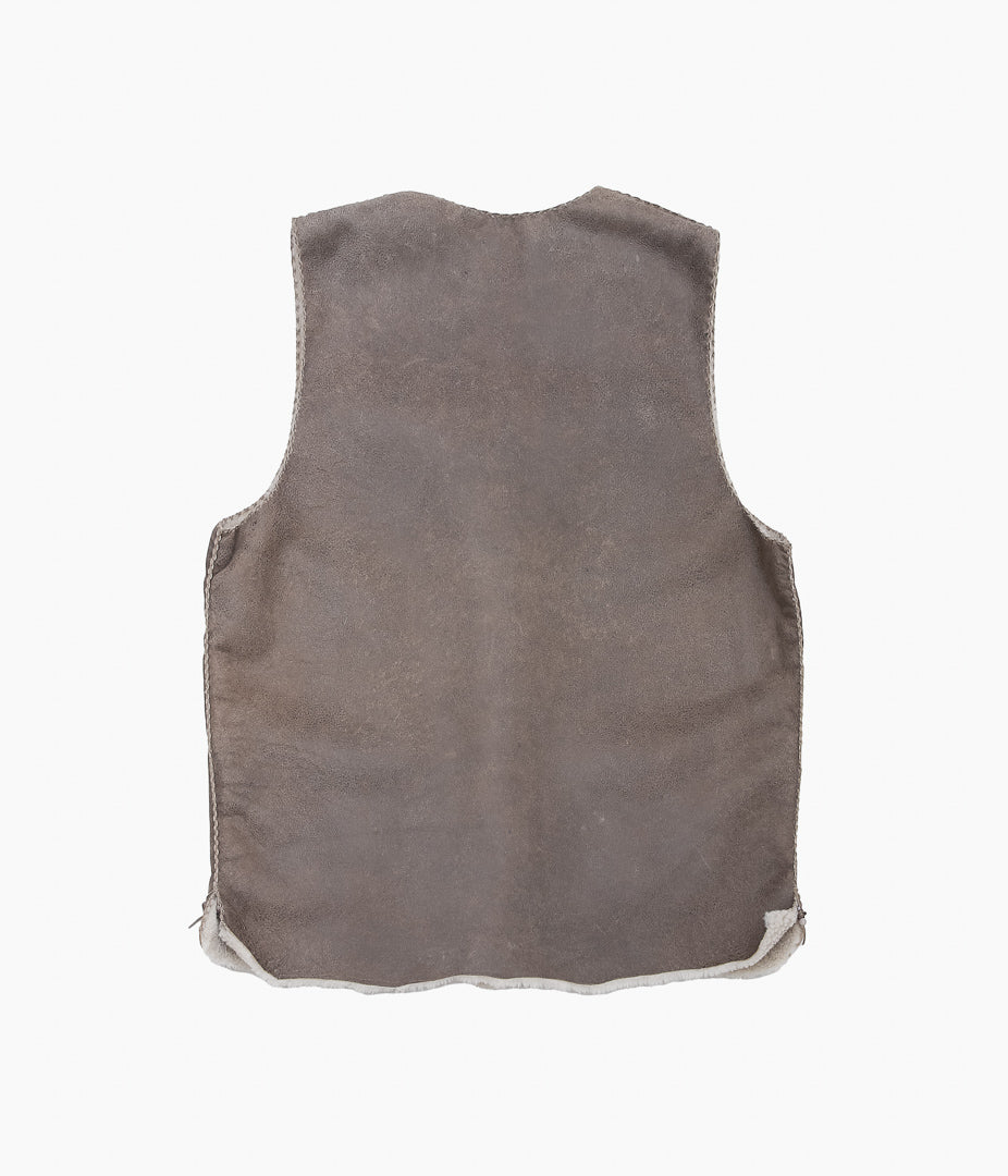 PAM DIETRICH ''MOUTON VEST'' (DISTRESSED TAUPE)