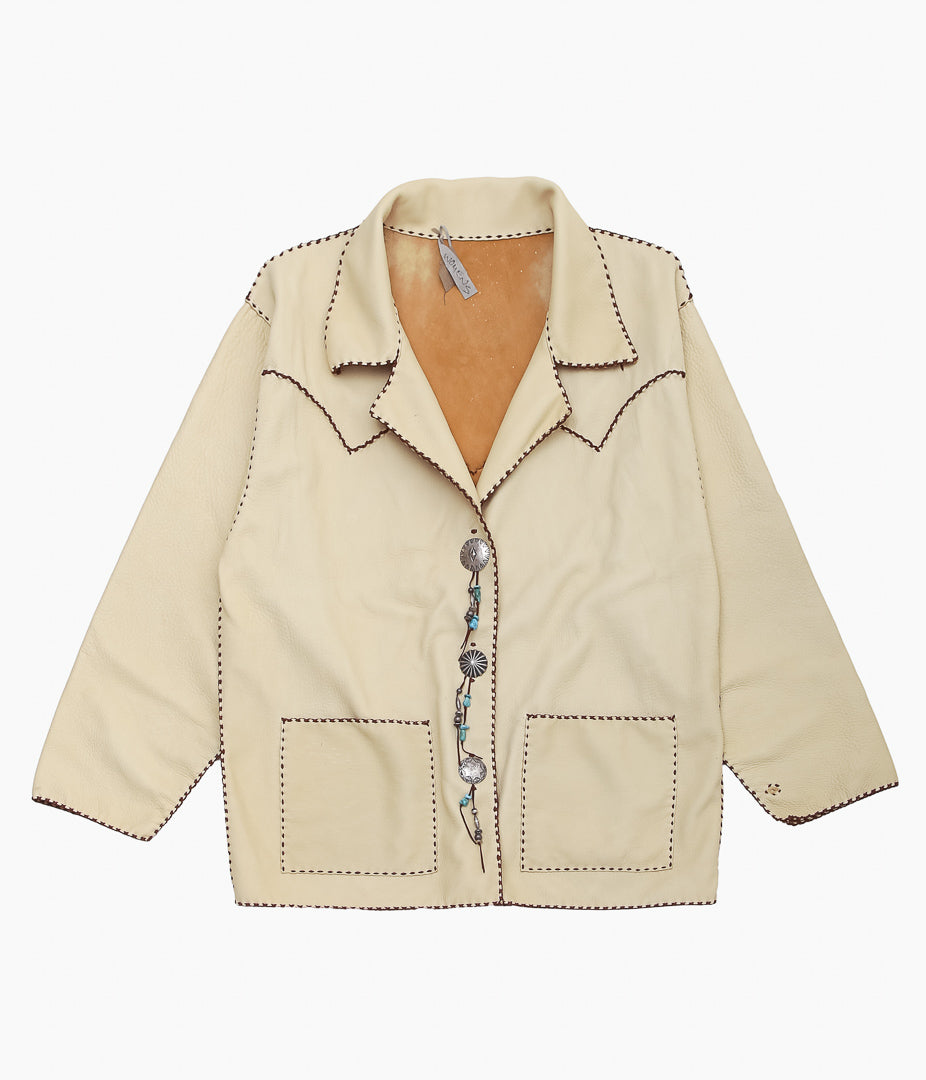 PAM DIETRICH ''WOMEN'S DEERSKIN MY JACKET'' (PALOMINO GRAIN / TOBACCOLACE)