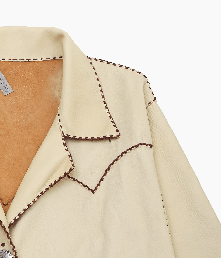 PAM DIETRICH ''WOMEN'S DEERSKIN MY JACKET'' (PALOMINO GRAIN / TOBACCOLACE)