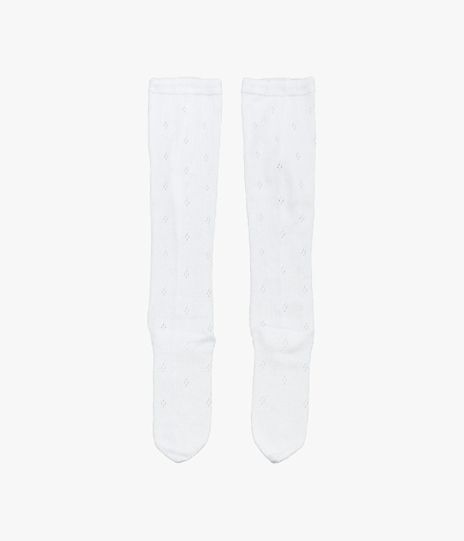 PAN ''FLOWER BASQUE SOCKS'' (WHITE)