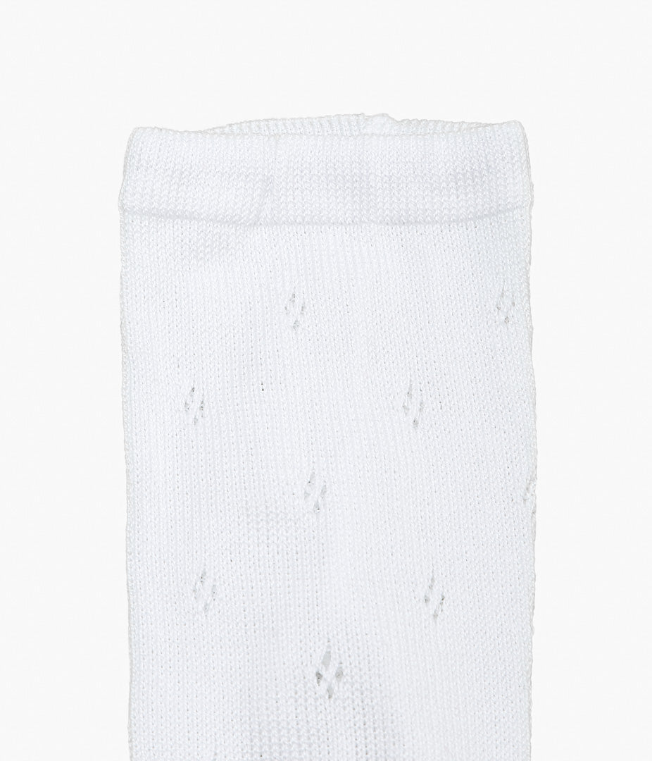 PAN ''FLOWER BASQUE SOCKS'' (WHITE)
