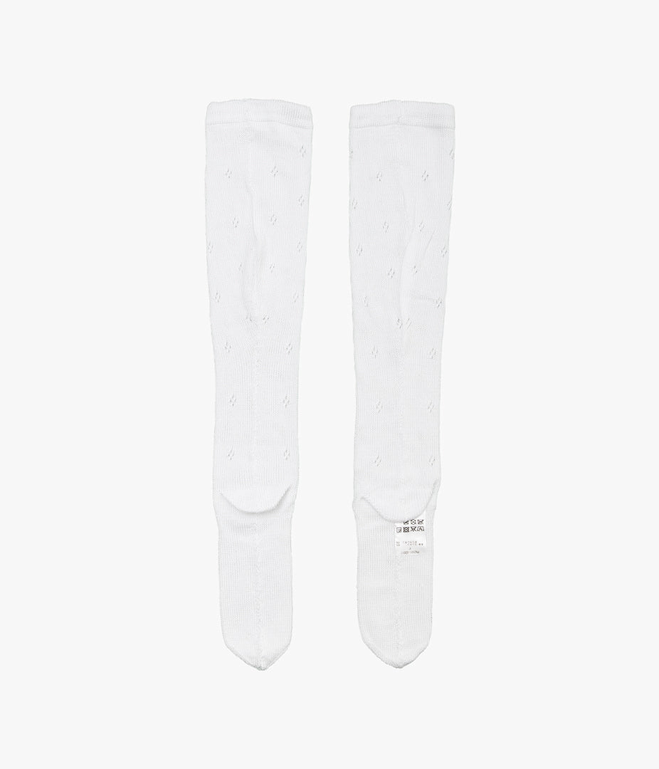 PAN ''FLOWER BASQUE SOCKS'' (WHITE)