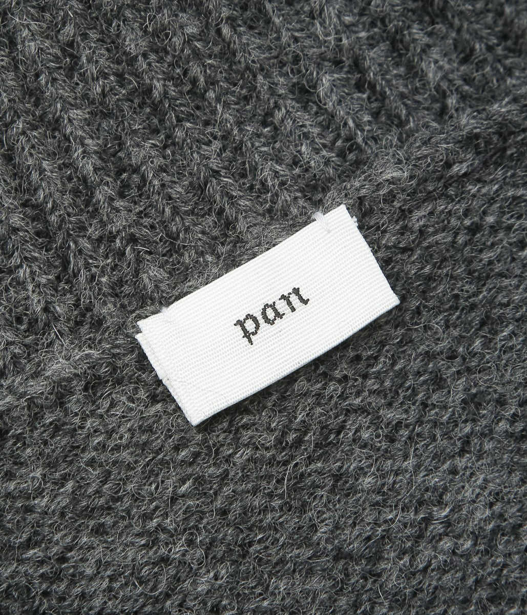 PAN ''MERINO WOOL HIGHT NECK CARDIGAN'' (GRAY)