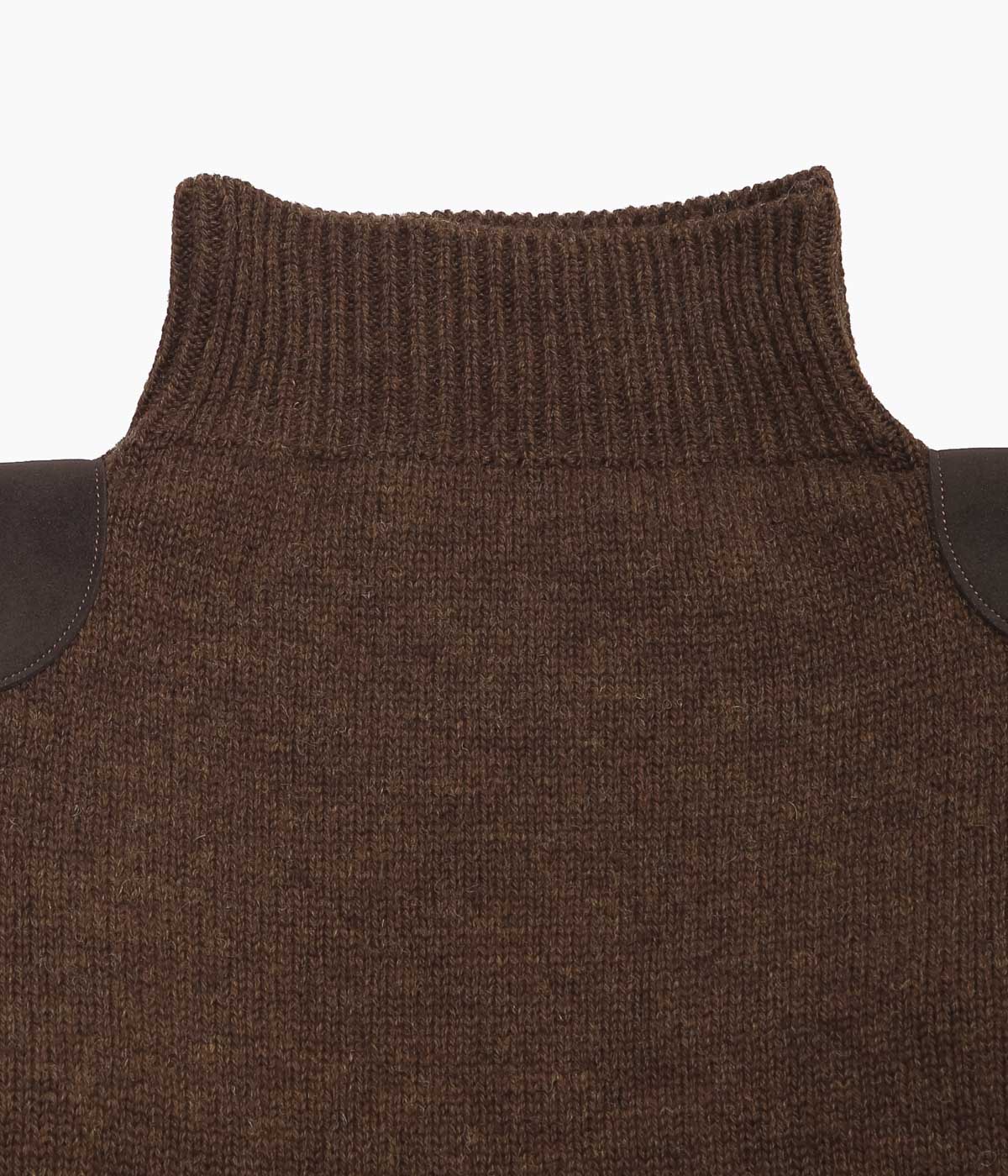 PAN ''MERINO WOOL SHOULDER KNIT'' (BROWN)