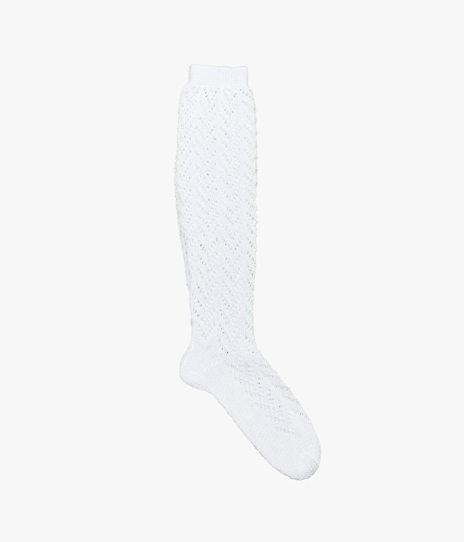 PAN ''MESH BASQUE SOCKS'' (WHITE)