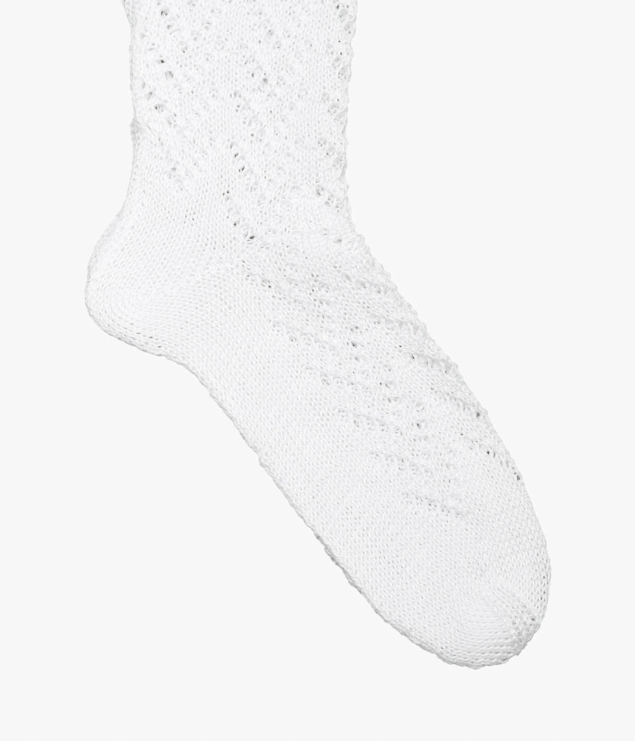 PAN ''MESH BASQUE SOCKS'' (WHITE)