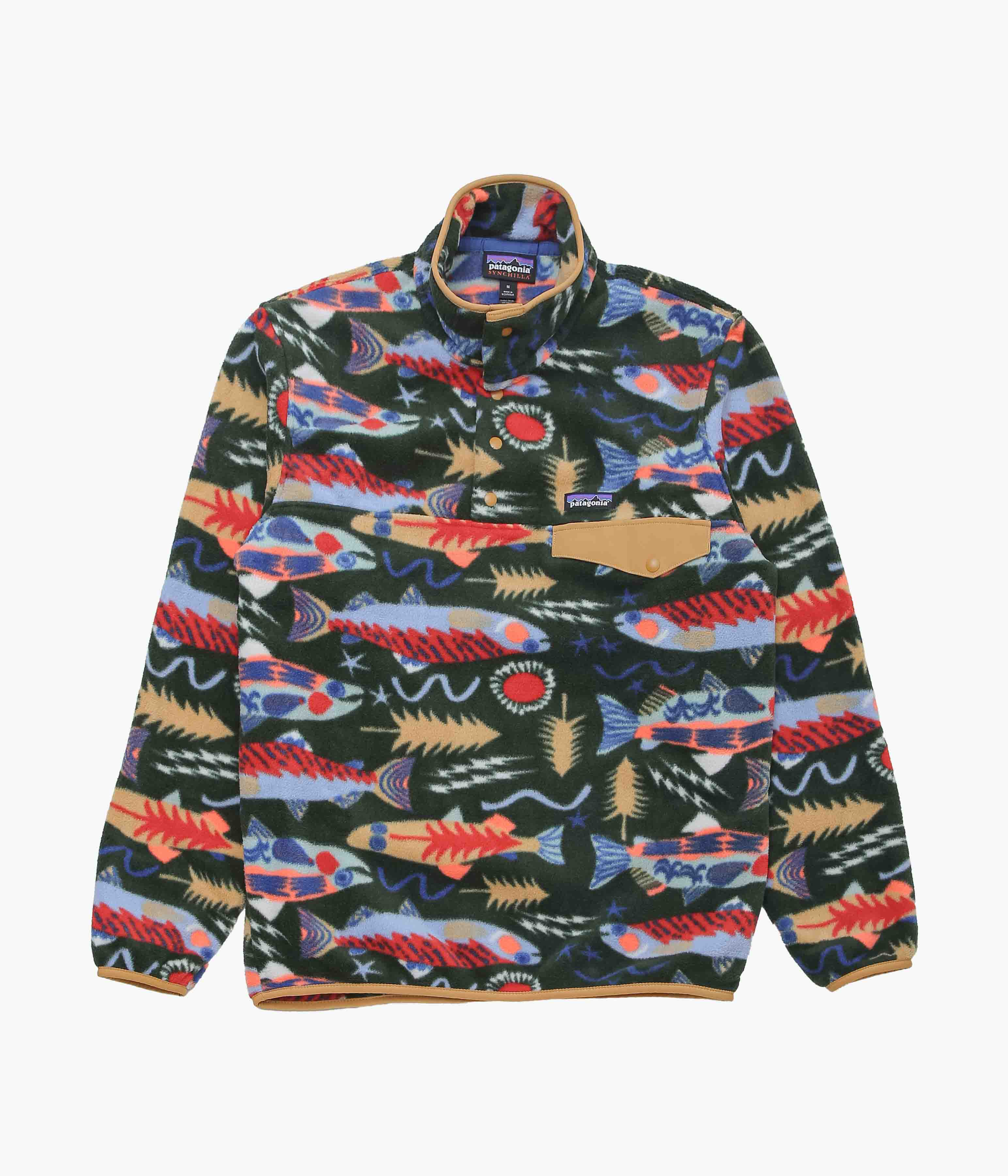 PATAGONIA ''M'S LW SYNCH SNAP-T P/O'' (SALMON ENERGY/OLD GROWTH