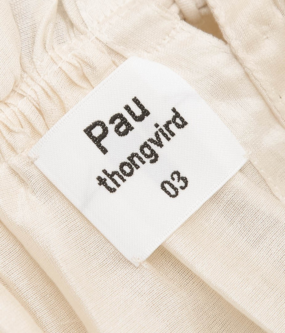 PAU THONGVIRD "UMA Drawstring Shirt" (OFF WHITE)