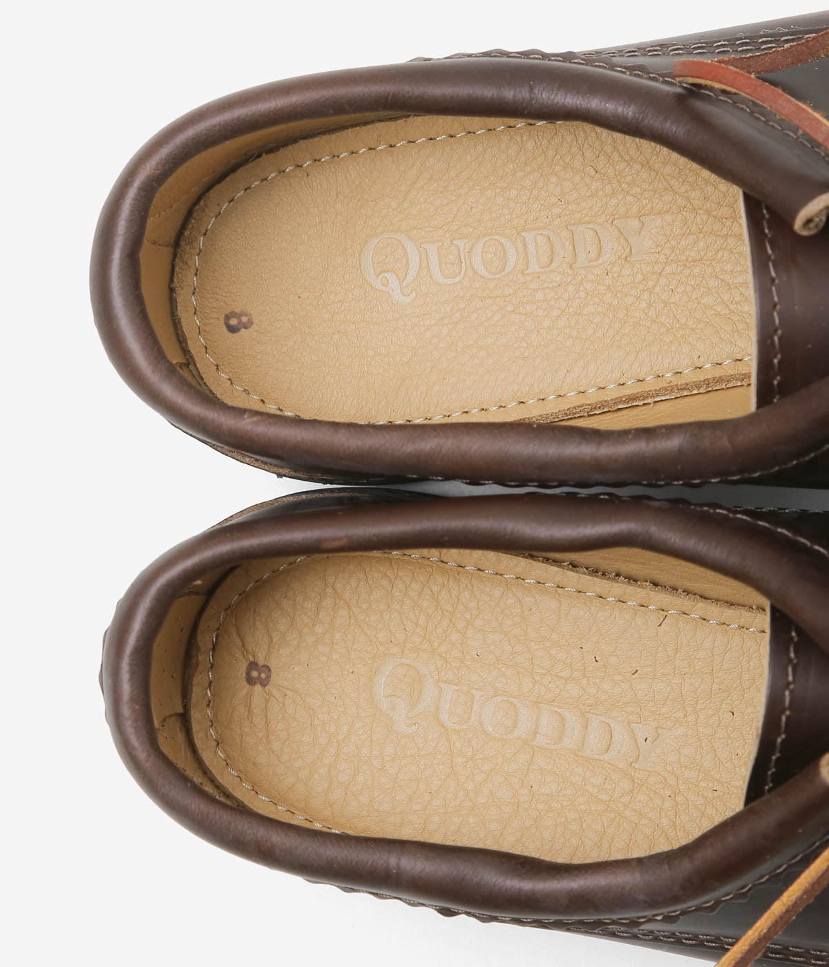 QUODDY TRAIL MOCCASIN "BLUCHER (COMFORT LUG SOLE)" (BROWN LEATHER)