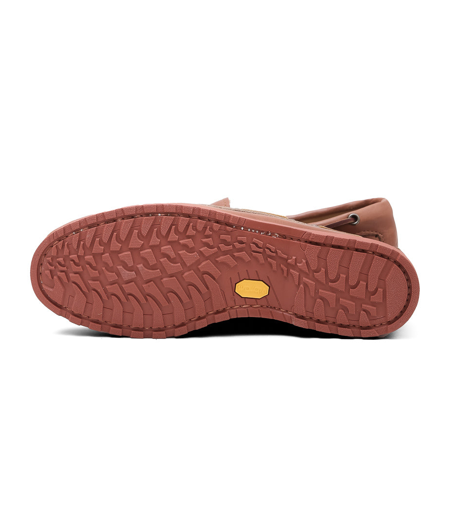 QUODDY TRAIL MOCCASIN ''CANOE SHOES(COMFORT LUG SOLE)'' (WHISKY LEATHER)