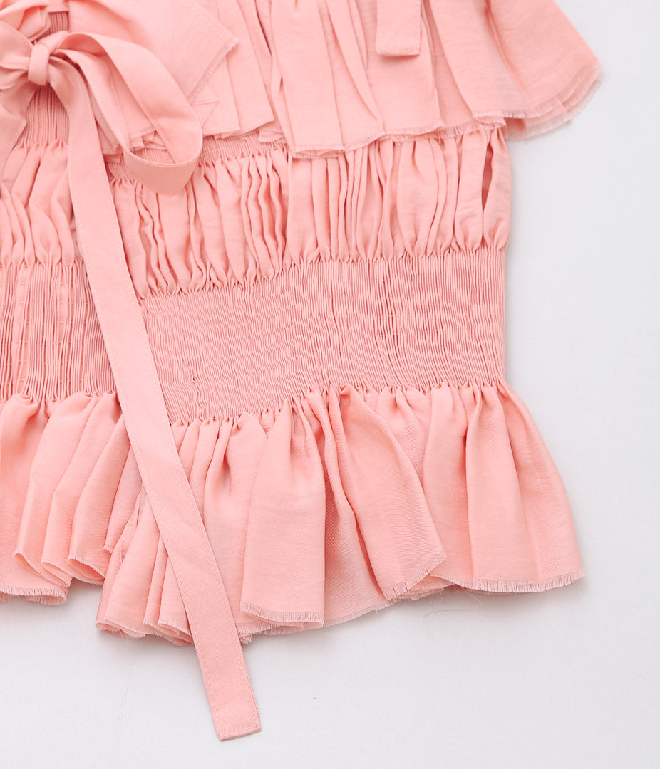 RENATA BRENHA ''BABADO TOP'' (CORAL PINK)