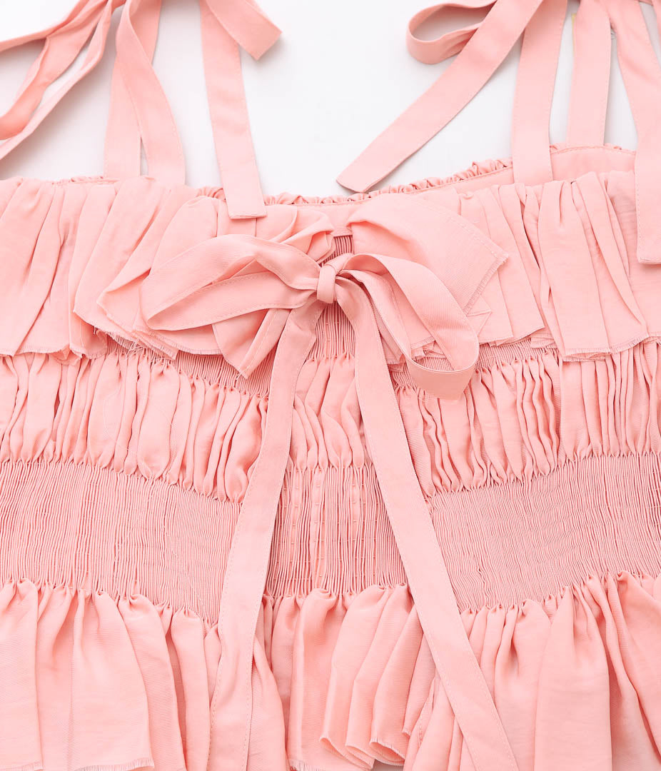 RENATA BRENHA ''BABADO TOP'' (CORAL PINK)