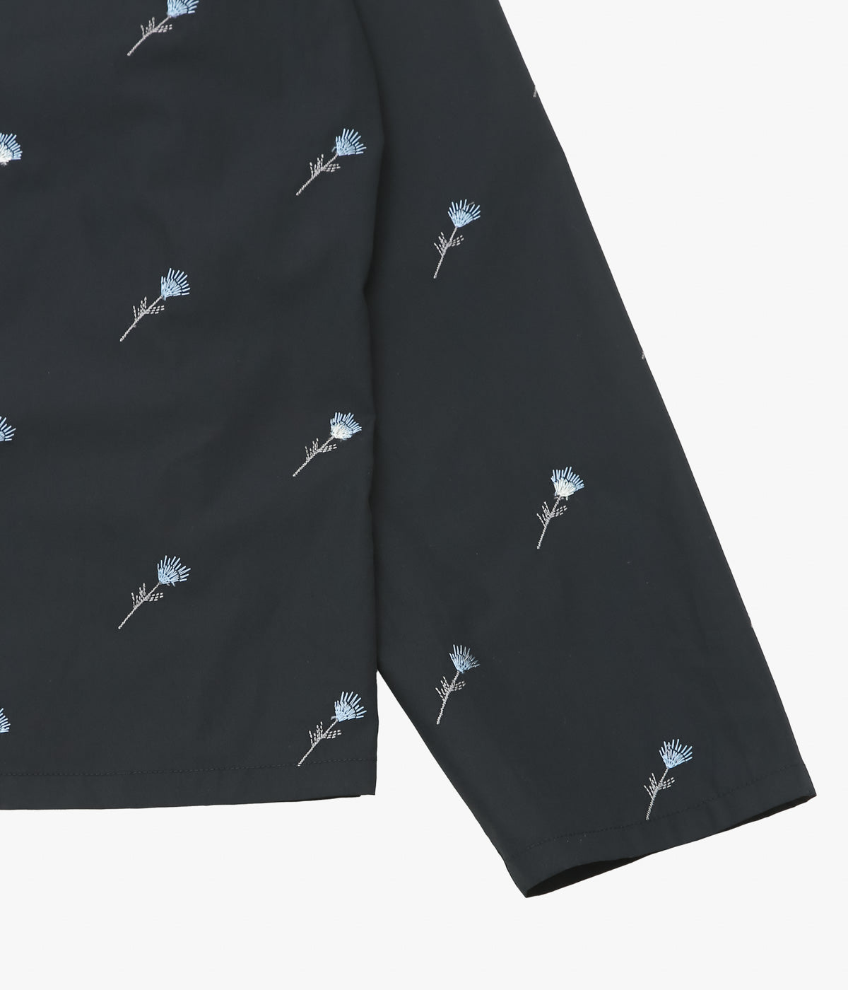 RIER ''TOP'' (BLACK FLOWERS POPELINE)