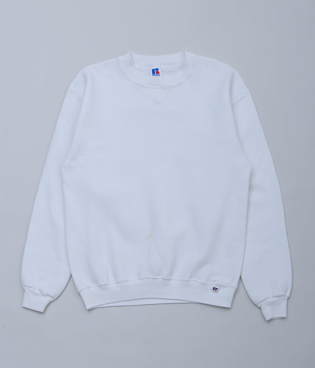 USED&VINTAGE ``RUSSELL 80s SWEATSHIRT'' (WHITE)